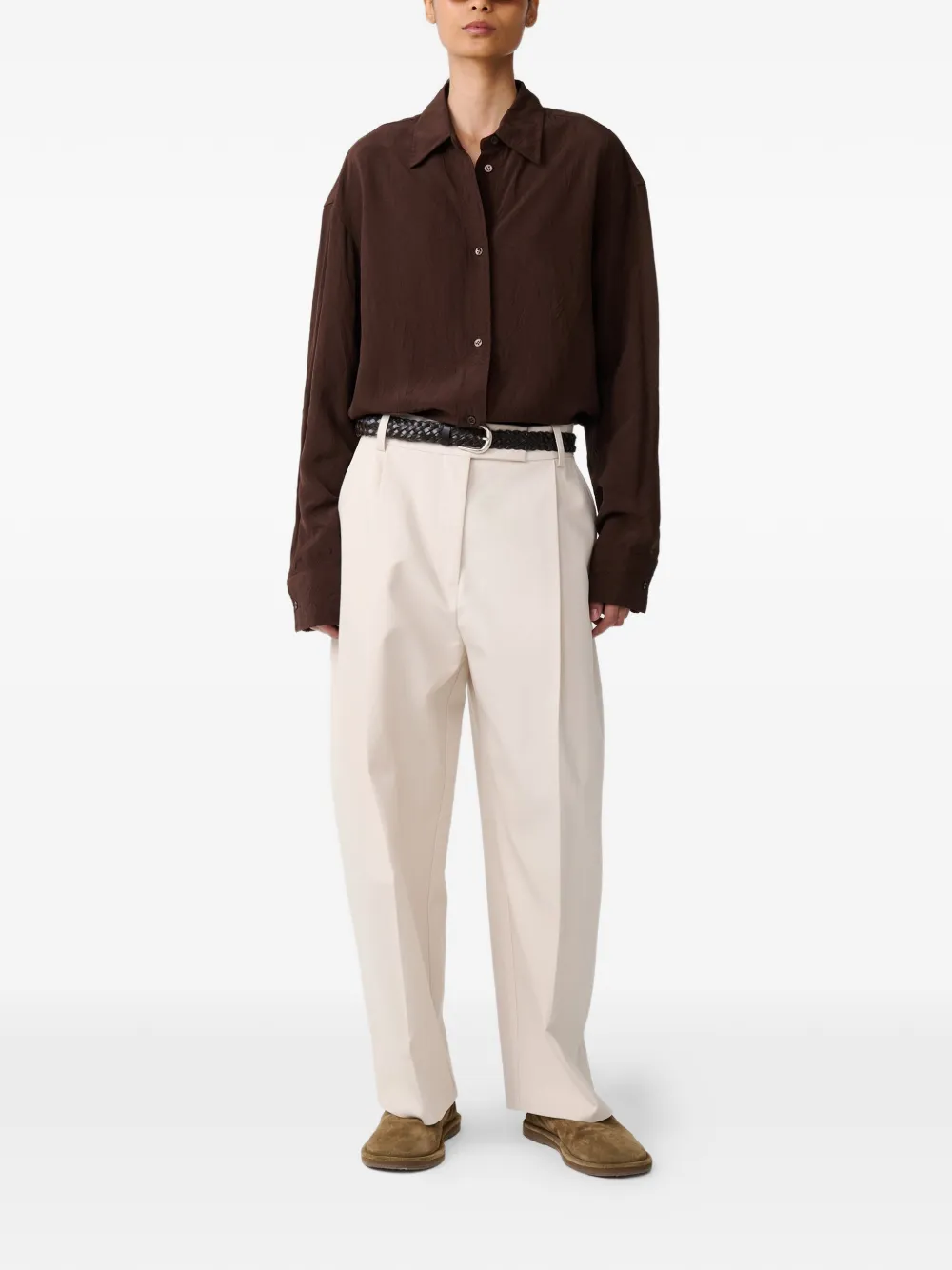 Studio Nicholson Nasser geplooide broek Beige