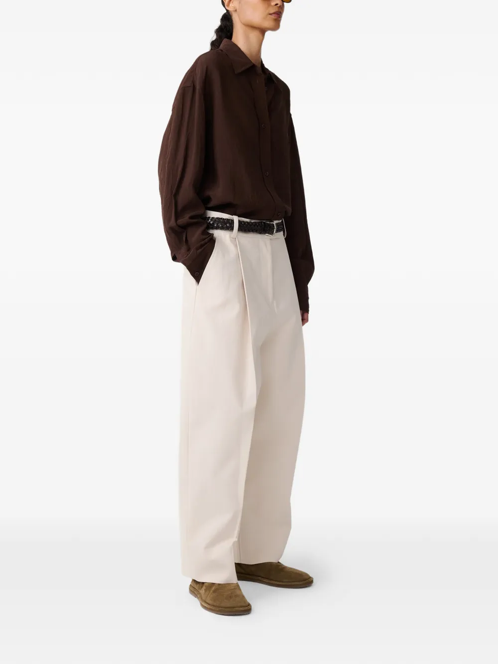 Studio Nicholson Nasser geplooide broek Beige
