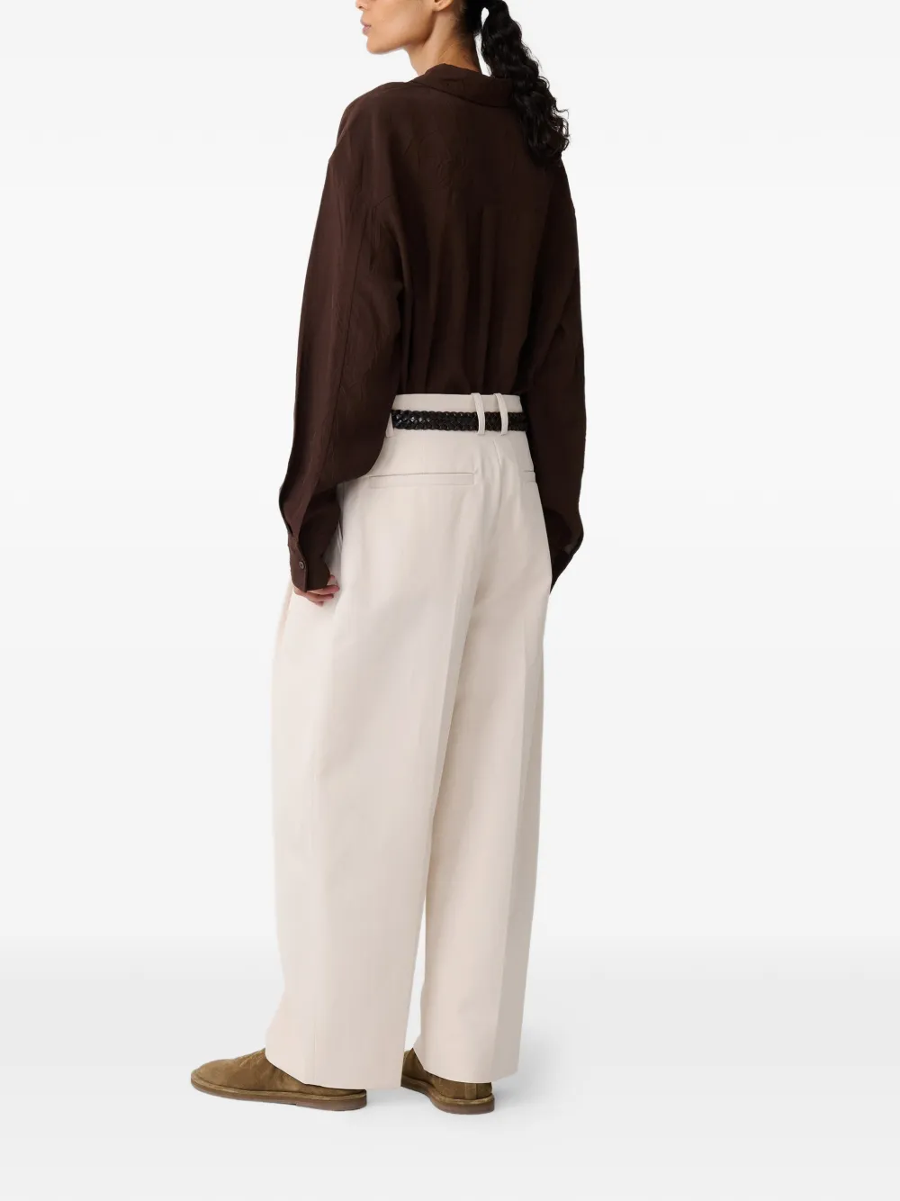 Studio Nicholson Nasser geplooide broek Beige