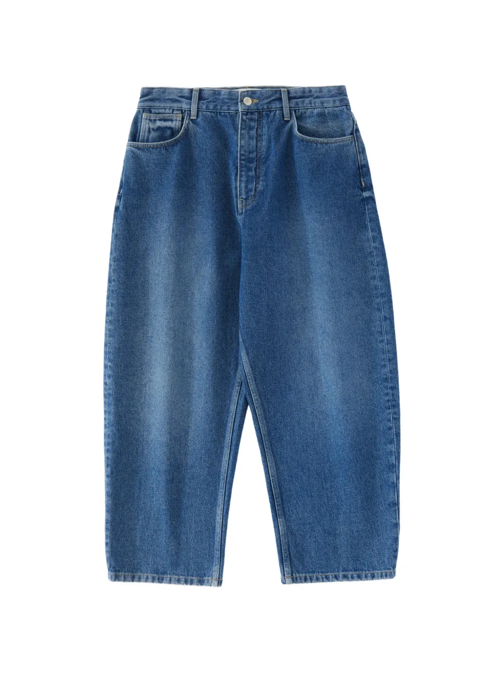 Studio Nicholson Land Cropped Jeans In Blue
