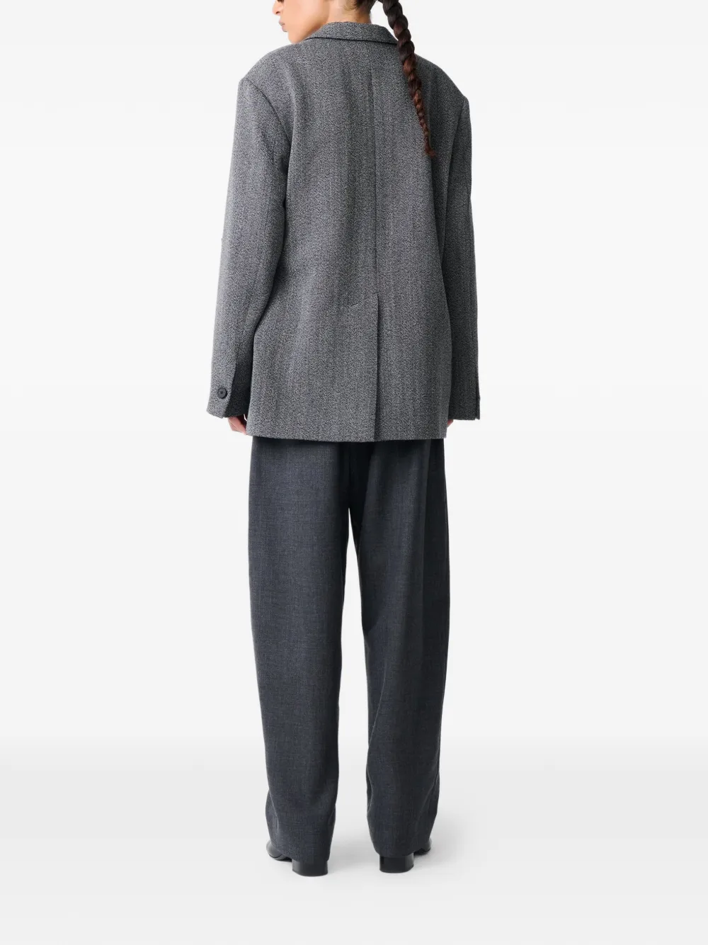 Studio Nicholson Silas Belted Jacket In Gray