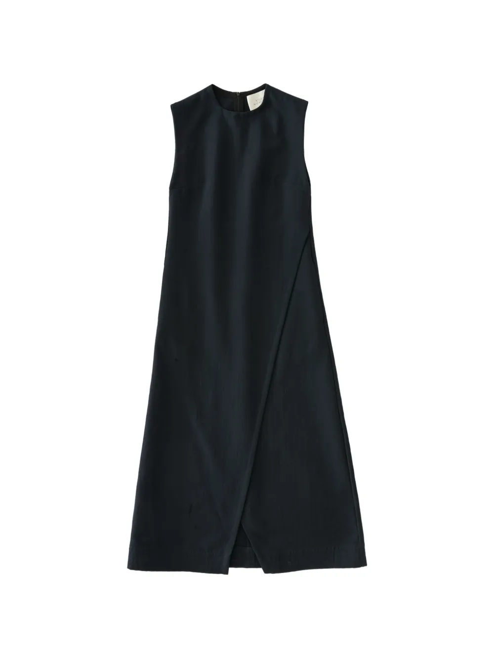 Studio Nicholson Asymmetric Wrap Front Corus Dress In Black
