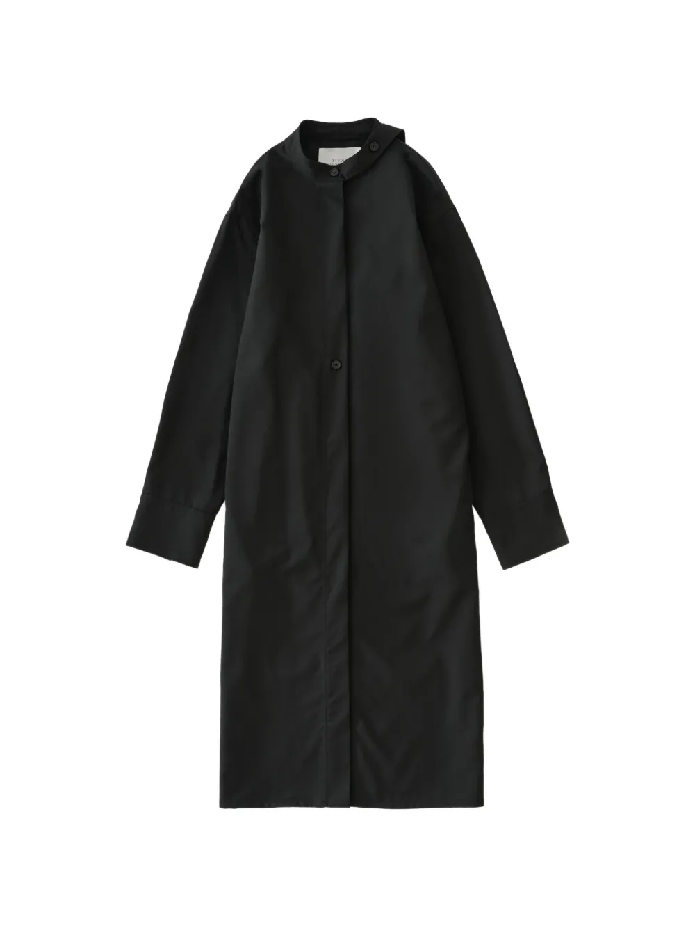 Studio Nicholson Extended Collar Wheeler Dress In Black