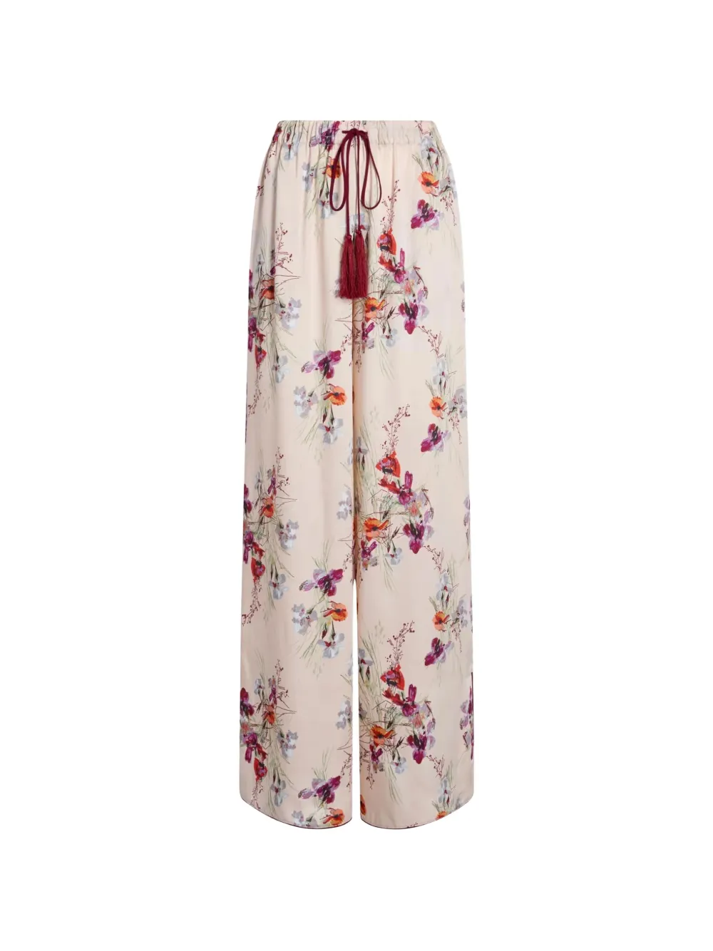 Cinq A Sept Iris floral tassel trousers - Toni neutri