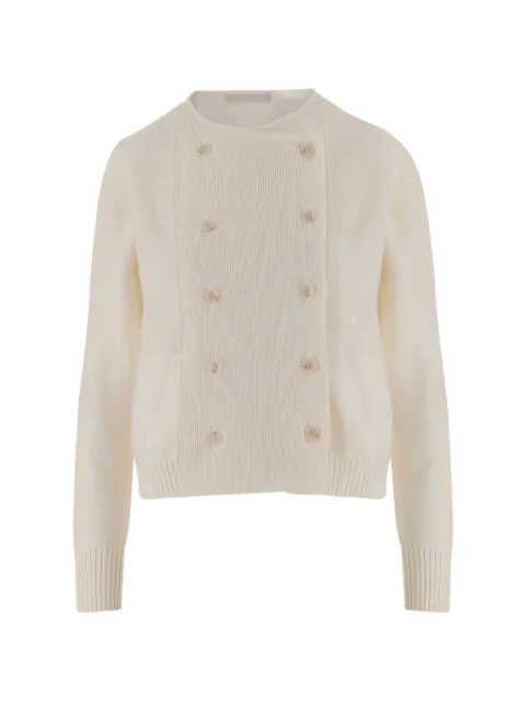 Allude cárdigan sin cuello con doble botonadura