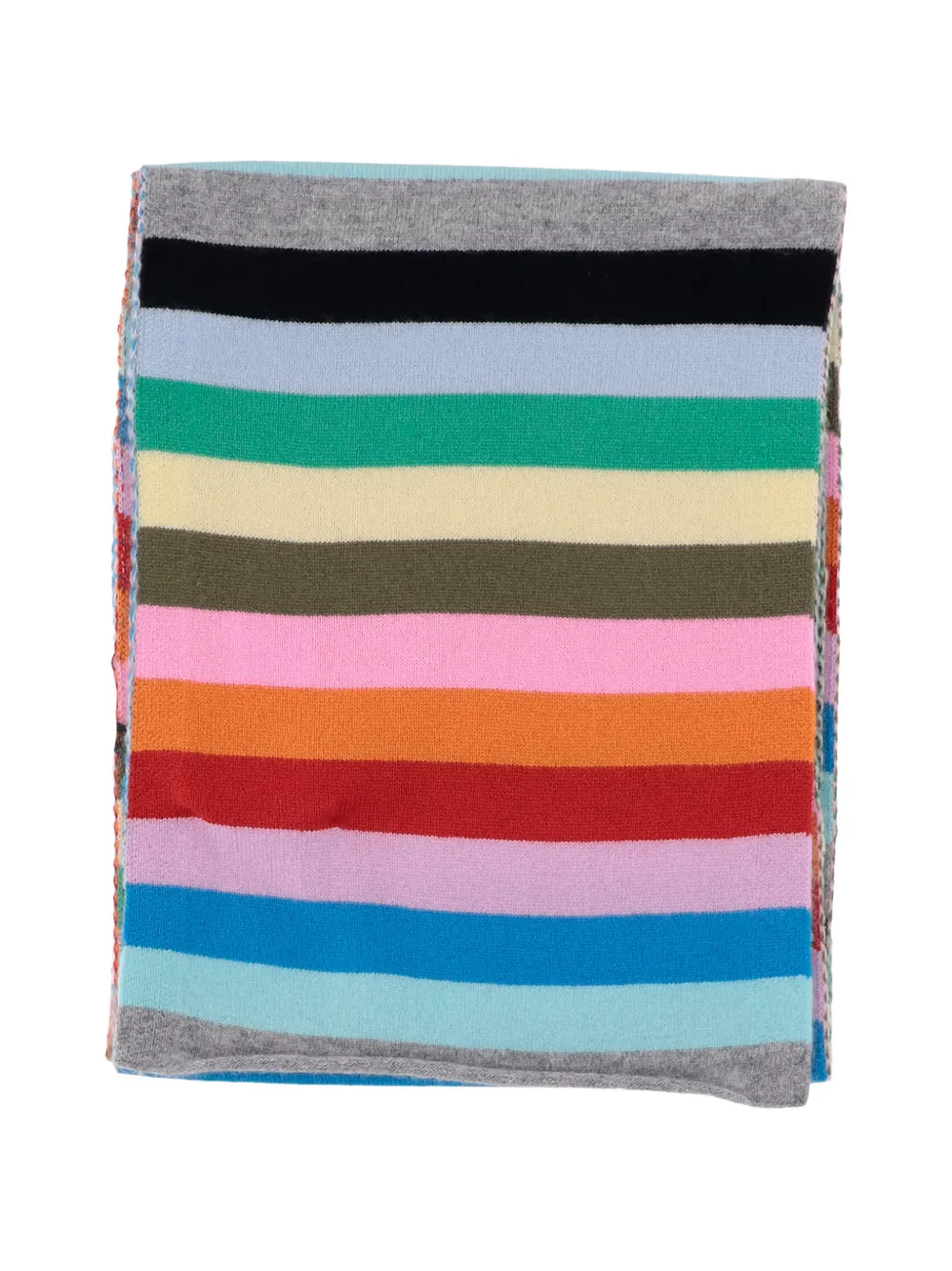 Allude striped rectangular scarf - Blu
