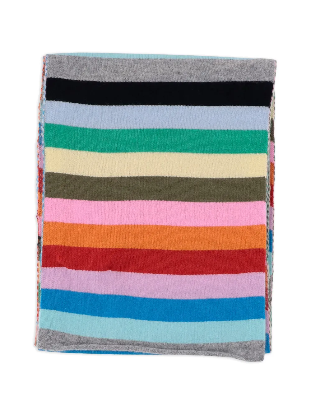 Allude striped rectangular scarf - Blu