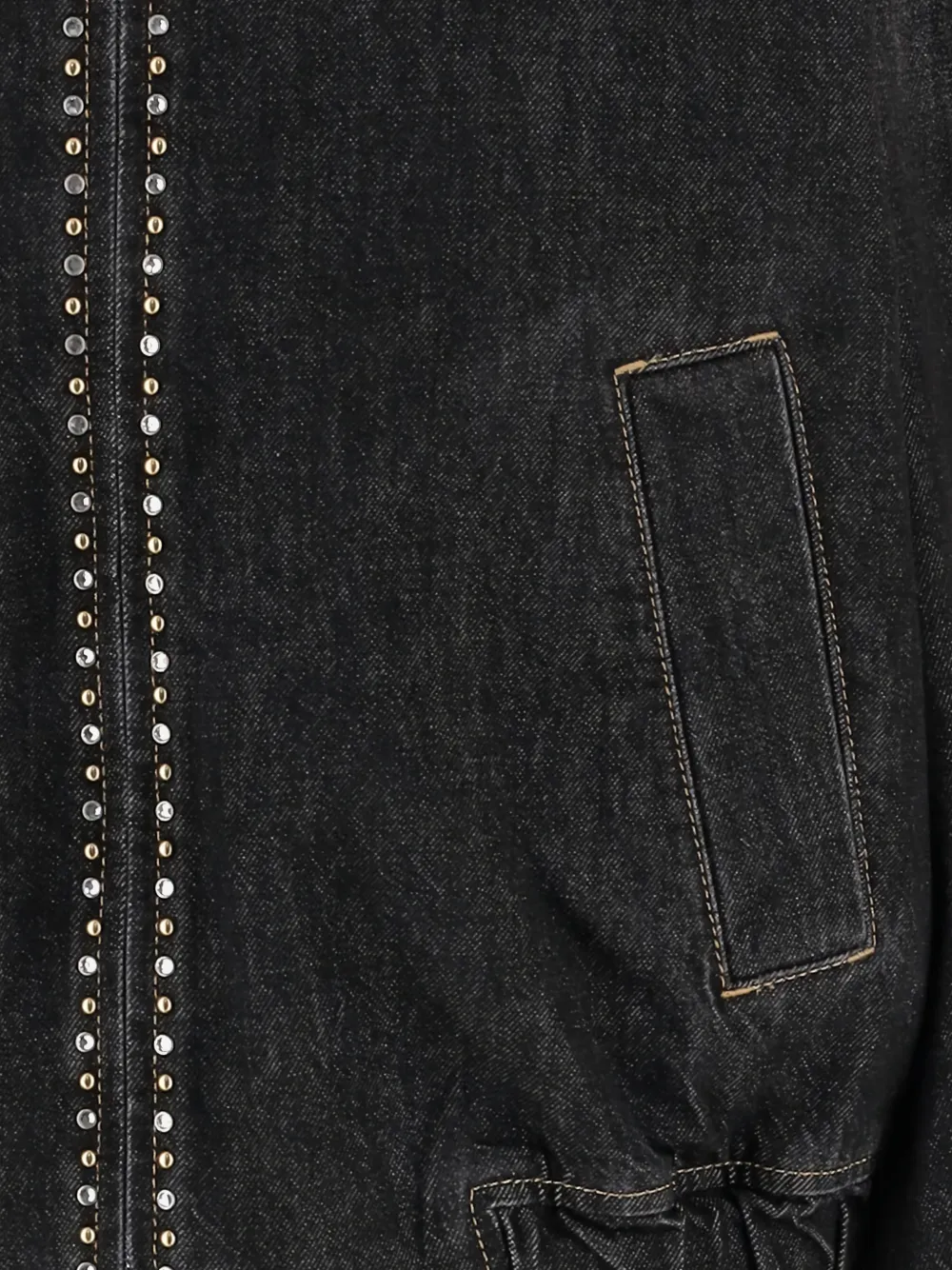 Versace Verfraaide denim blouse Zwart