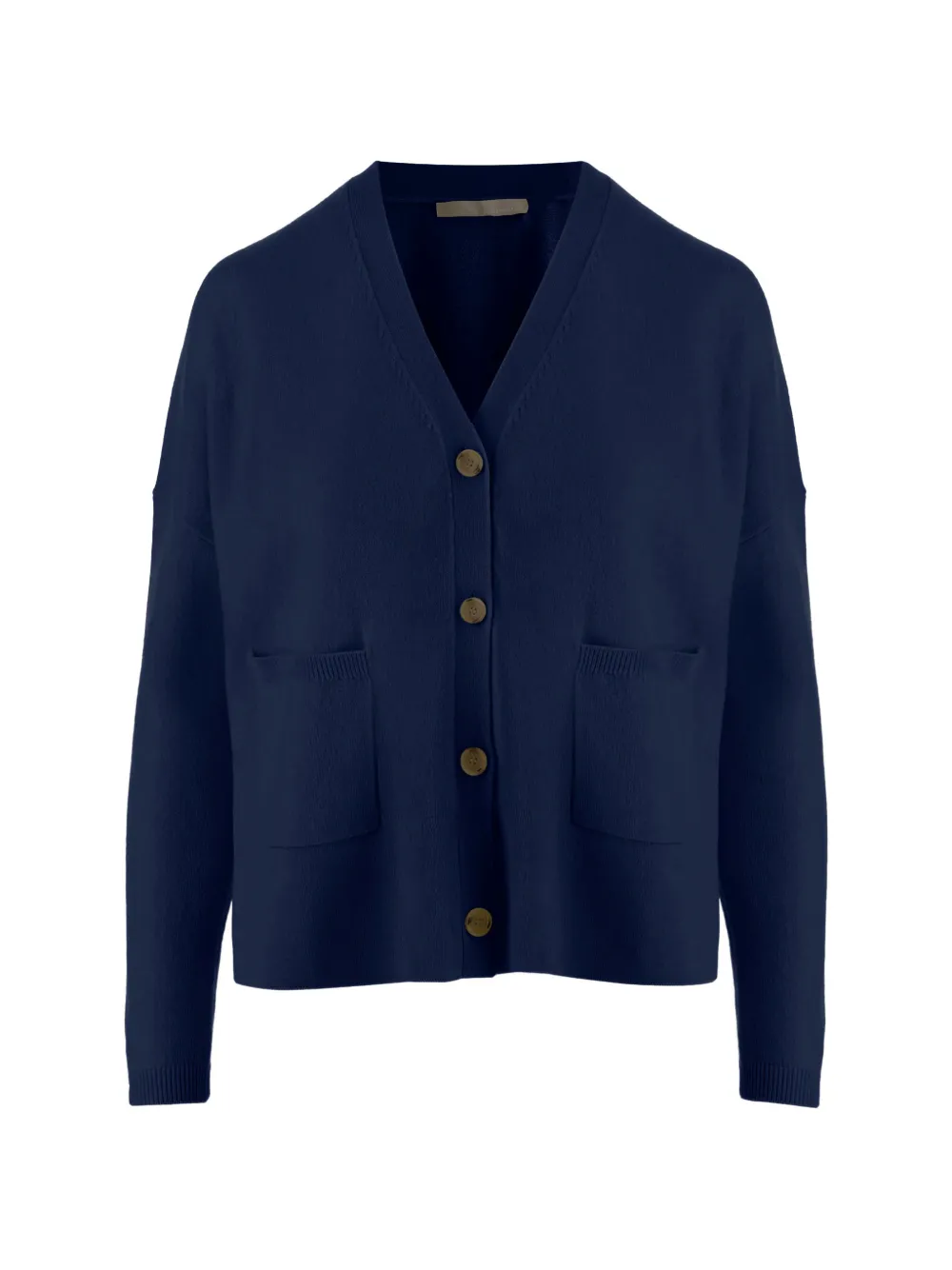 Allude V-neck patch-pocket cardigan - Blu