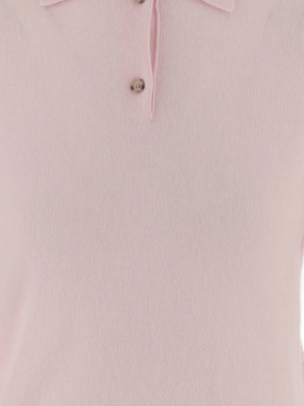  Allude Button Short-sleeves Polo Shirt - Pink 