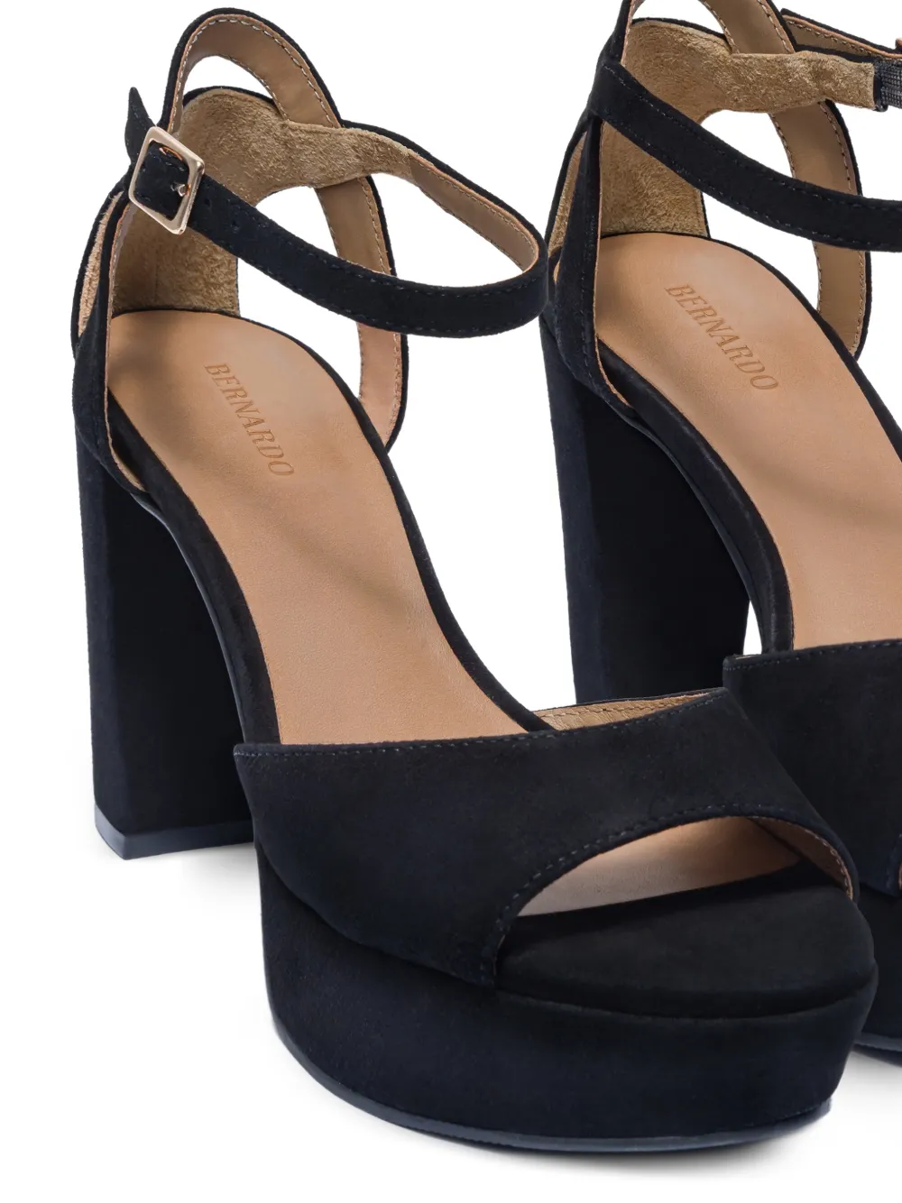 Bernardo Valeria sandalen met plateauzool Zwart