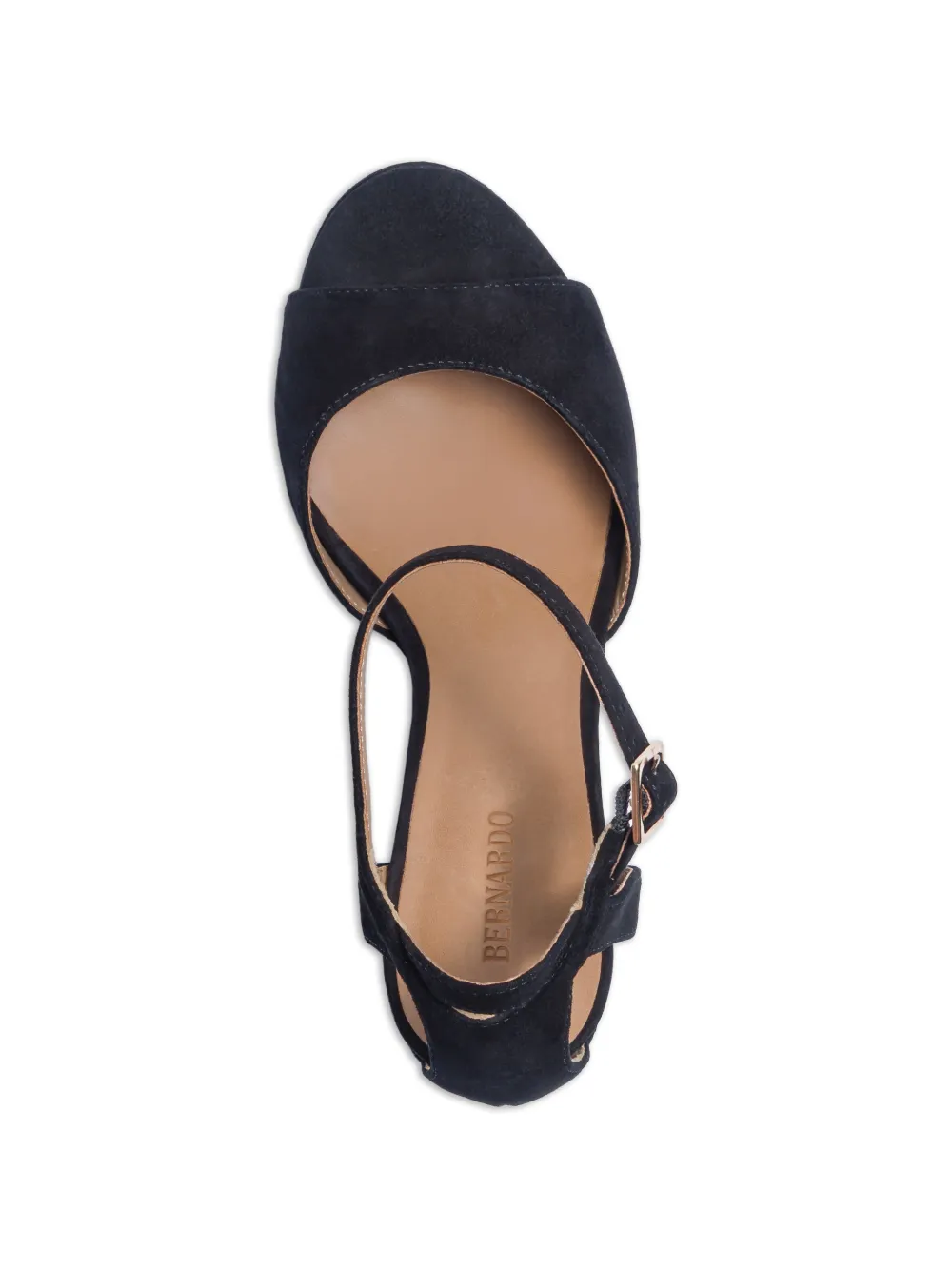 Bernardo Valeria sandalen met plateauzool Zwart