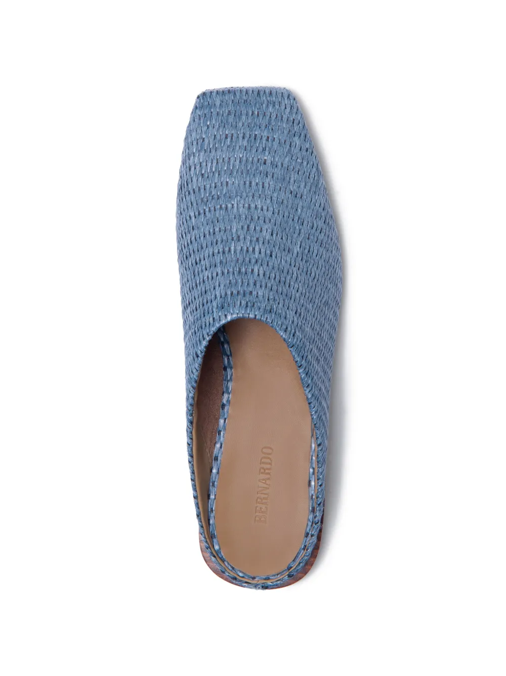 Bernardo Porto geweven muiltjes Blauw