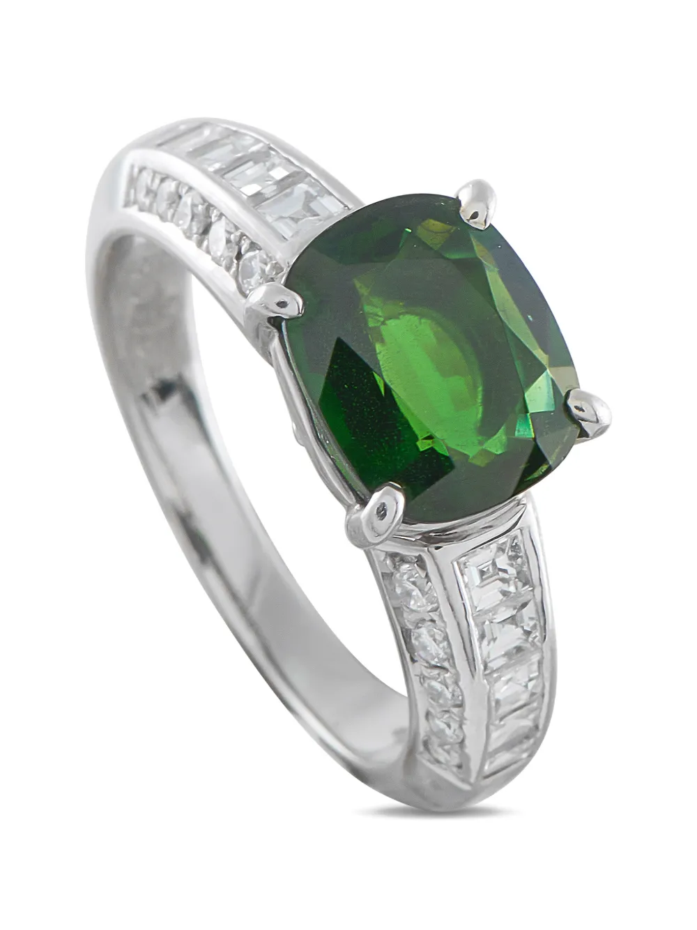 LB Exclusive 0.91 ct diamond and 3.08 ct tourmaline ring - Argento