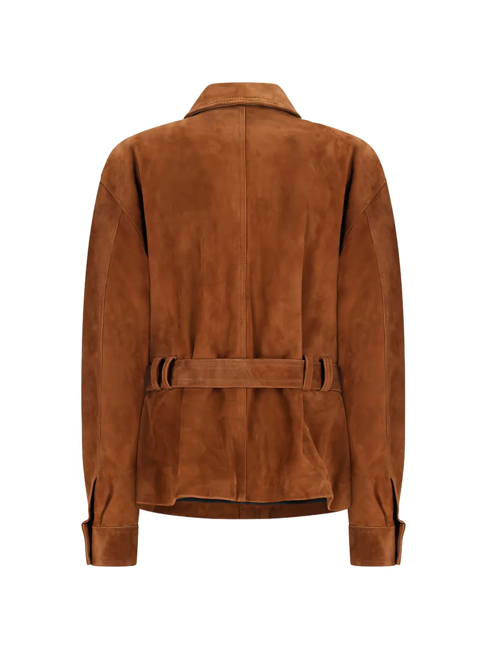 Alessandra Rich belted suede jacket Bruin