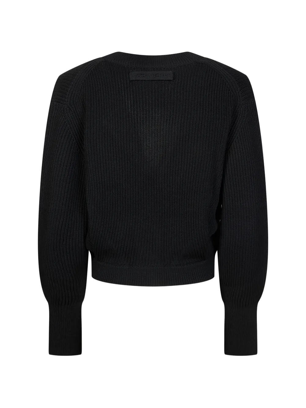  Victoria Beckham Button Cropped Cardigan - Black 
