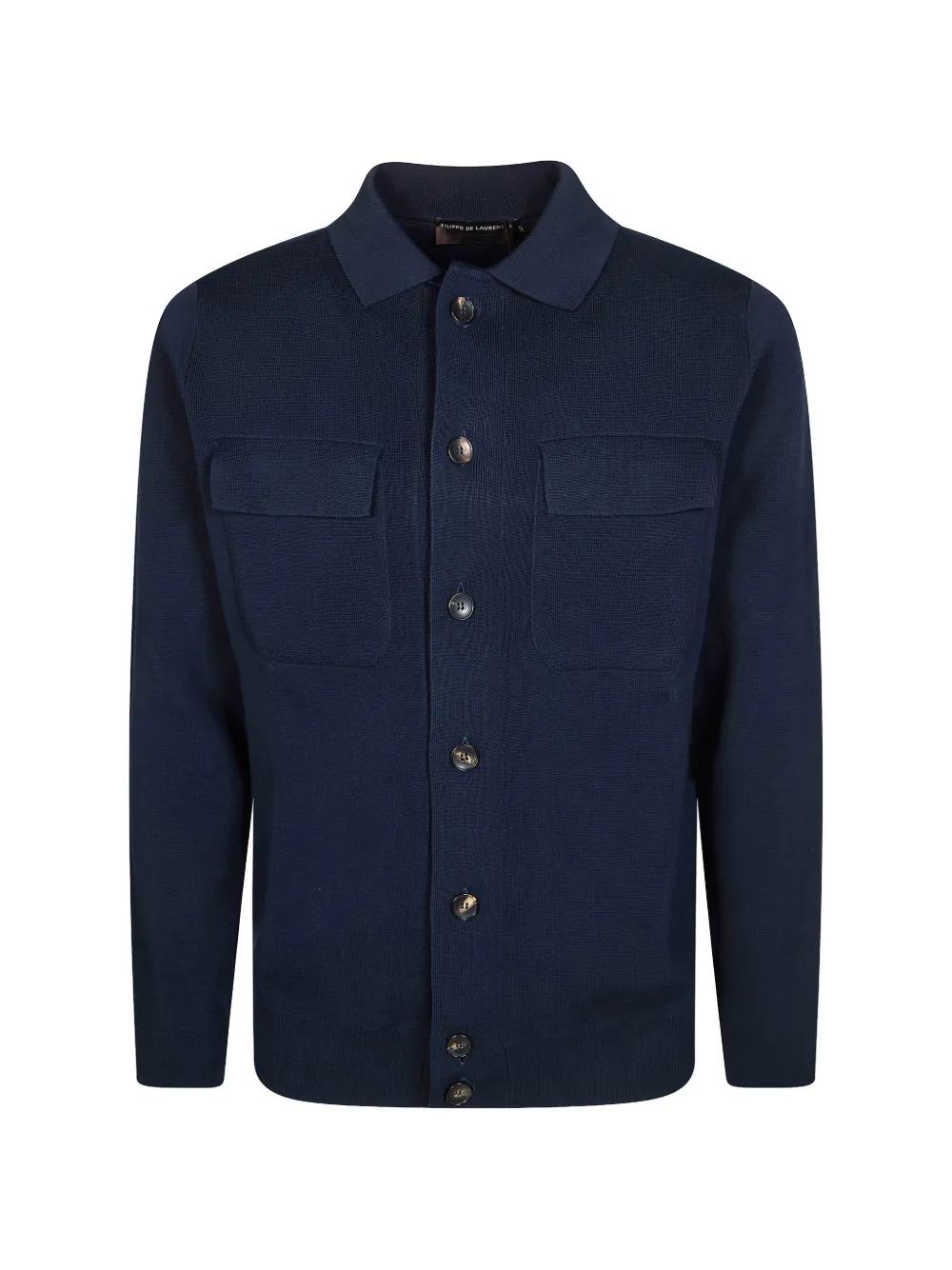 Filippo De Laurentiis chest-pockets buttoned knitted jacket - Blau