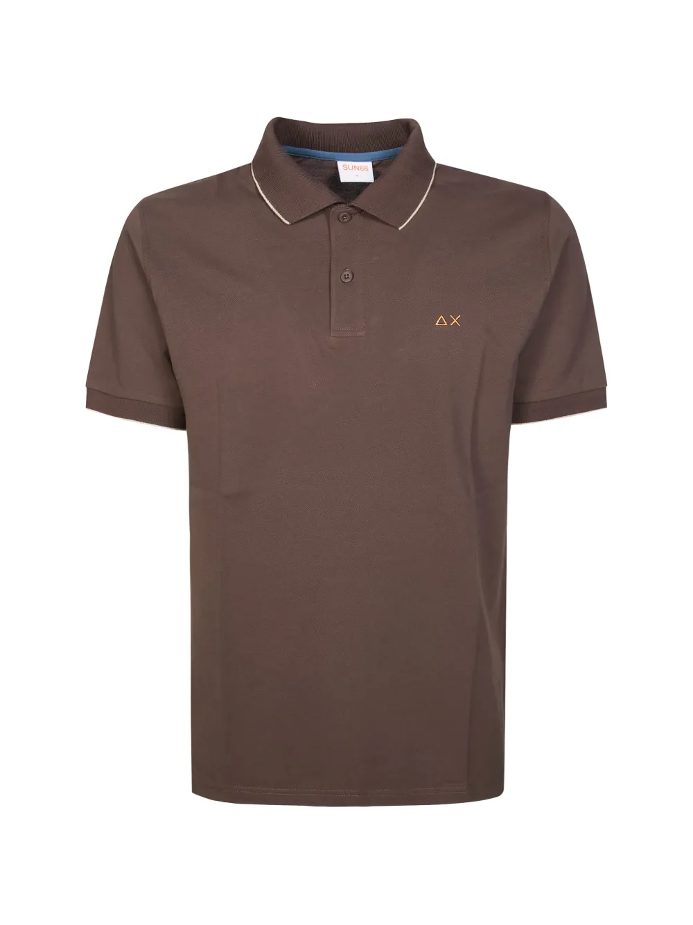 Sun68 contrast-trim polo shirt - Marrone