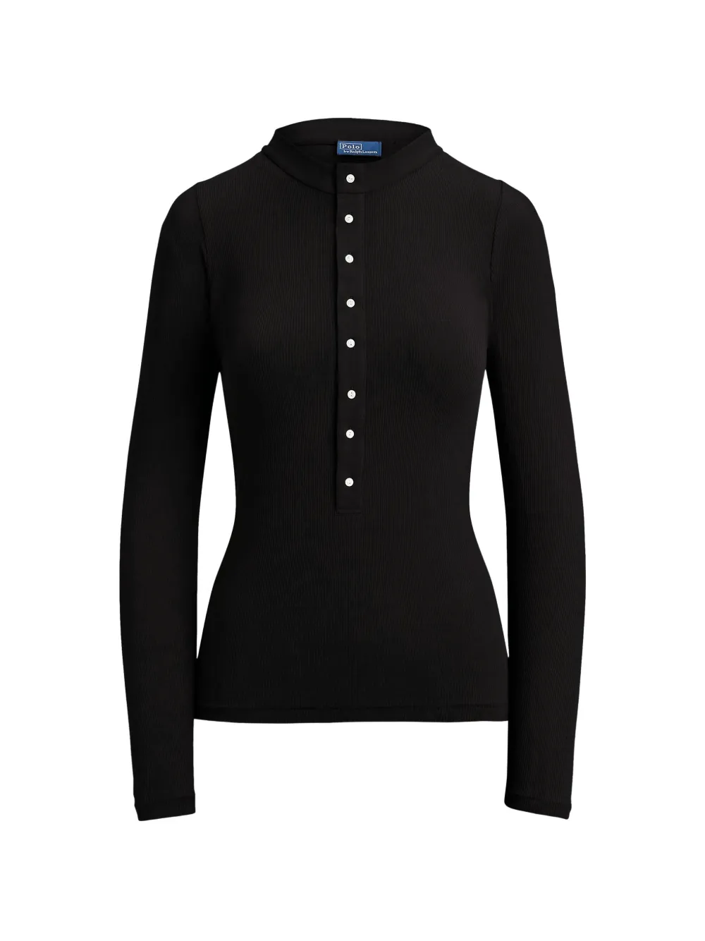 Polo Ralph Lauren button-up ribbed-knit T-shirt - Marrone