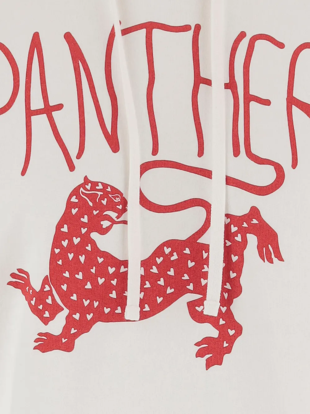  Valentino Garavani Drawstring Panther-print Sweatshirt - White 