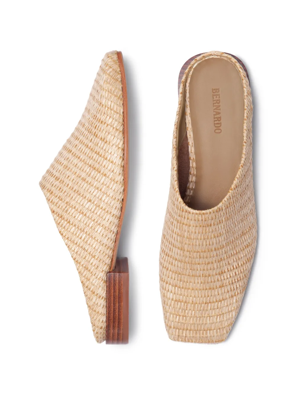 Bernardo Porto geweven muiltjes Beige