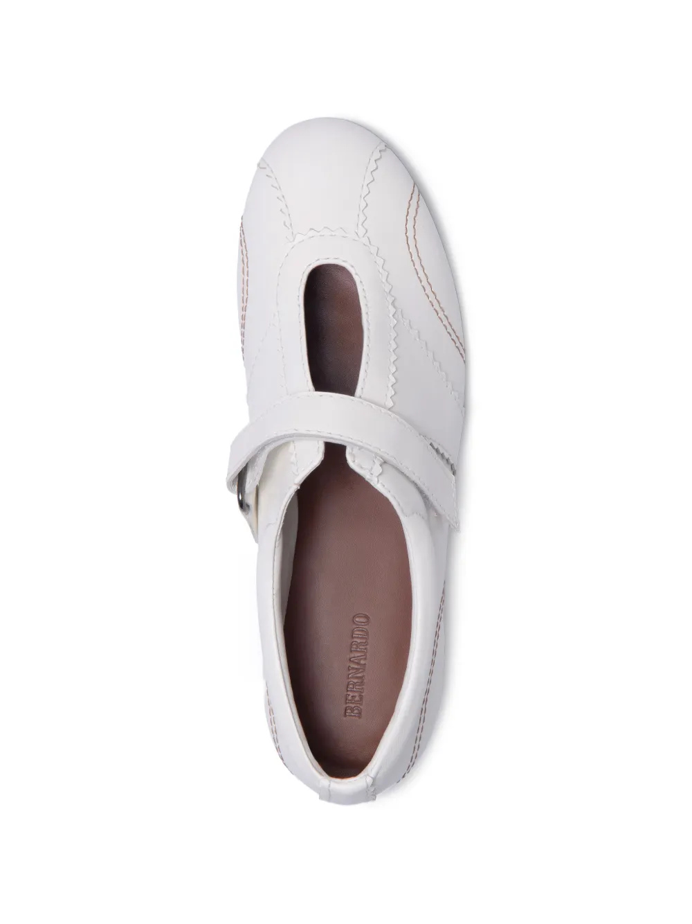  Bernardo Bozano Topstitched Strap Sneakers - White 