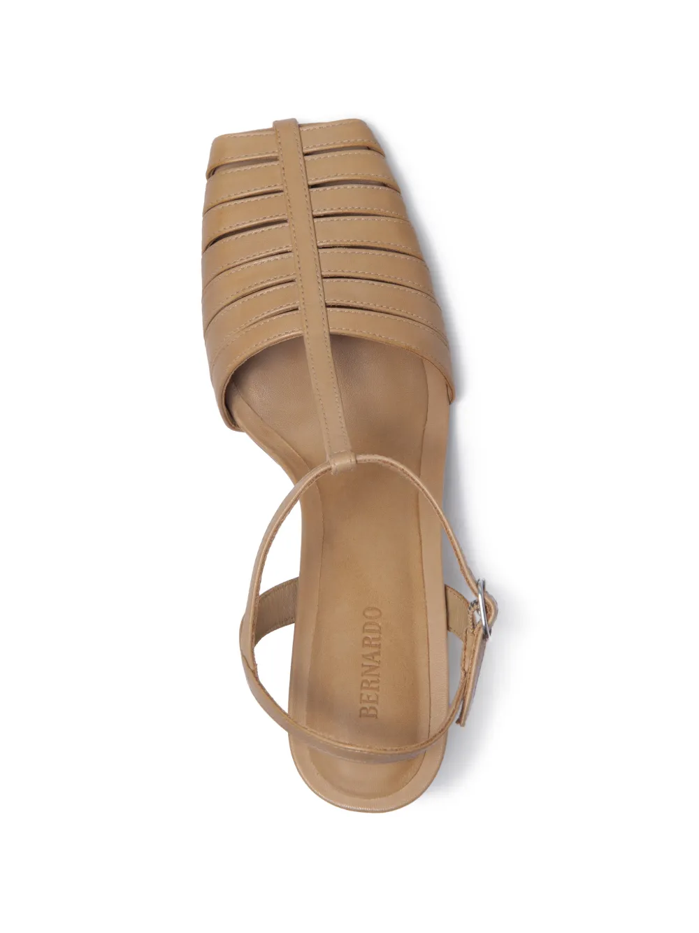  Bernardo Peoria T-strap Square-toe Pumps - Neutrals 