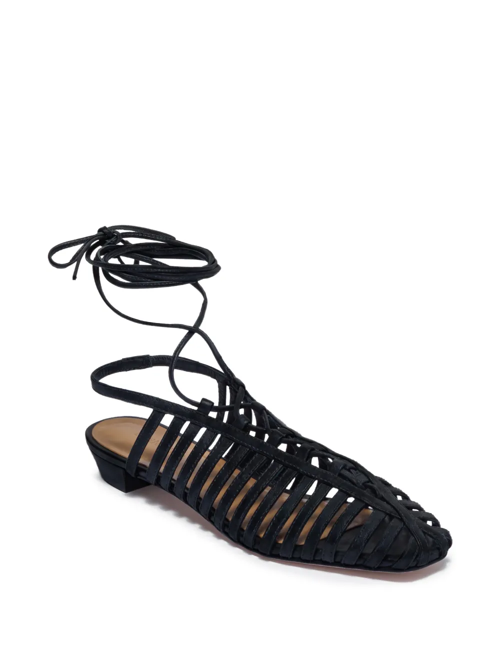 Bernardo Geneva Strappy Tie Sandals - Black 