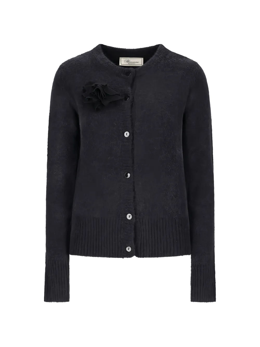 Blumarine floral-appliqué cardigan - Nero