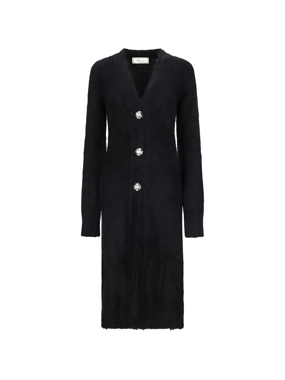 Blumarine single-breasted knitted coat - Nero