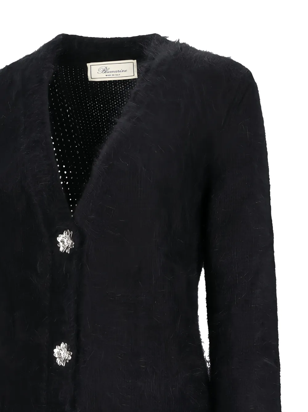  Blumarine Single-breasted Knitted Coat - Black 