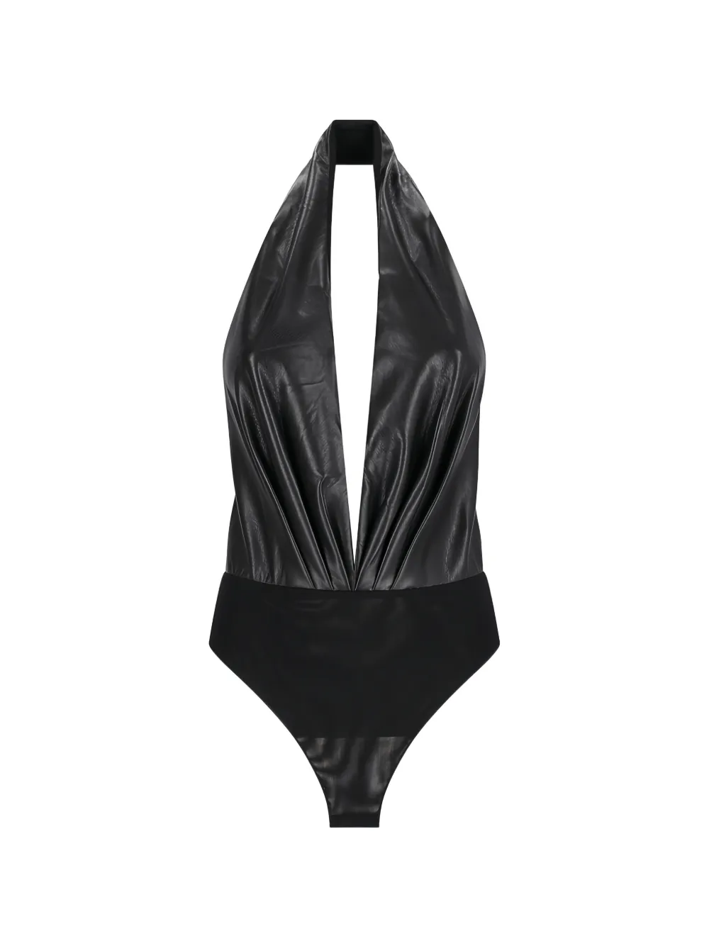 THE ANDAMANE Zendaya halterneck swimsuit - Nero