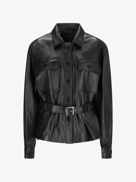 Alessandra Rich belted leather jacket