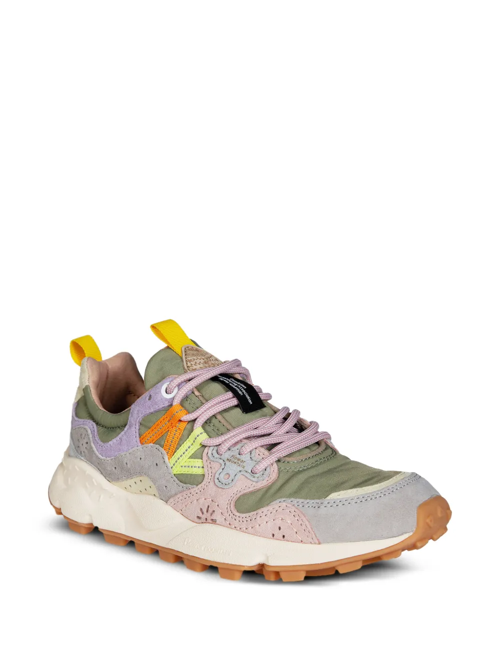 FLOWER MOUNTAIN Yamano 3 panelled sneakers Roze