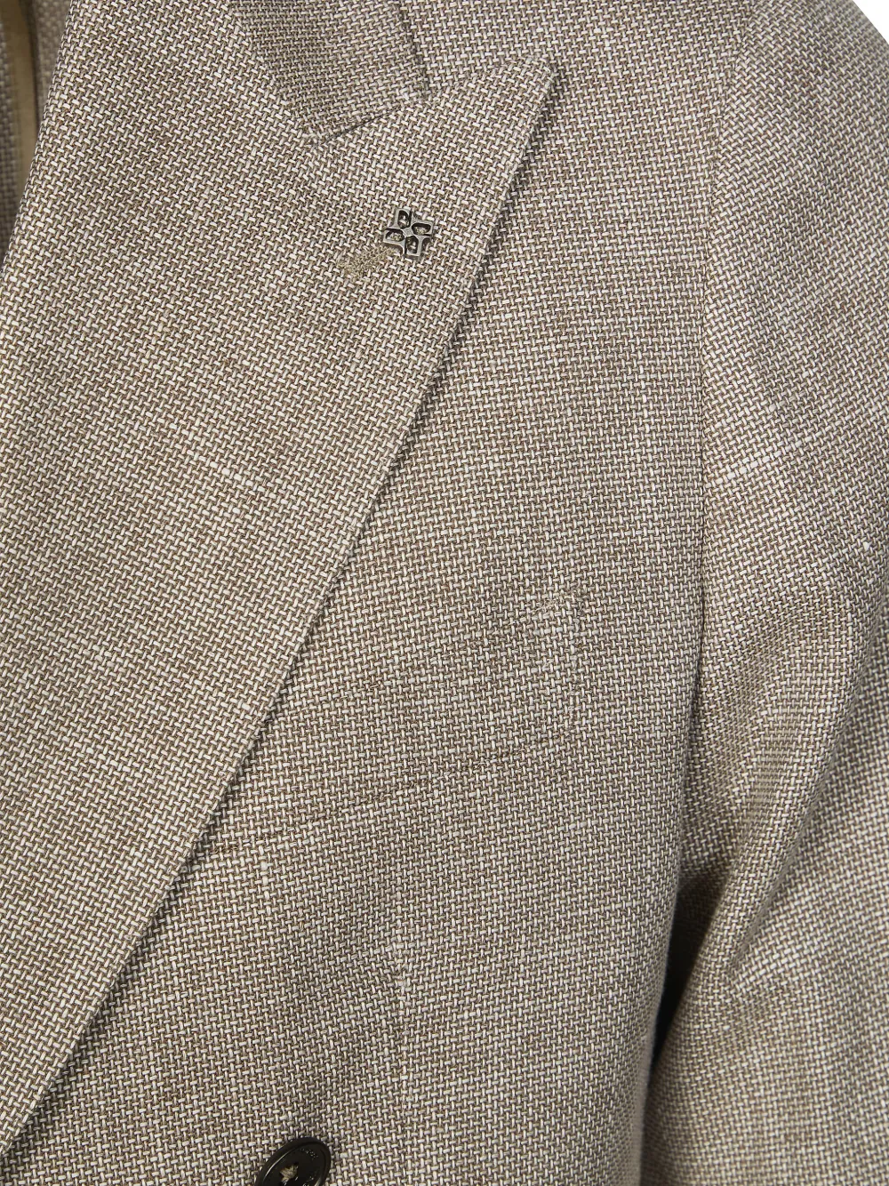 Tagliatore Blazer met dubbele rij knopen Beige