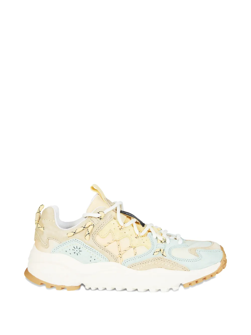 FLOWER MOUNTAIN Yamabushi panelled sneakers Beige