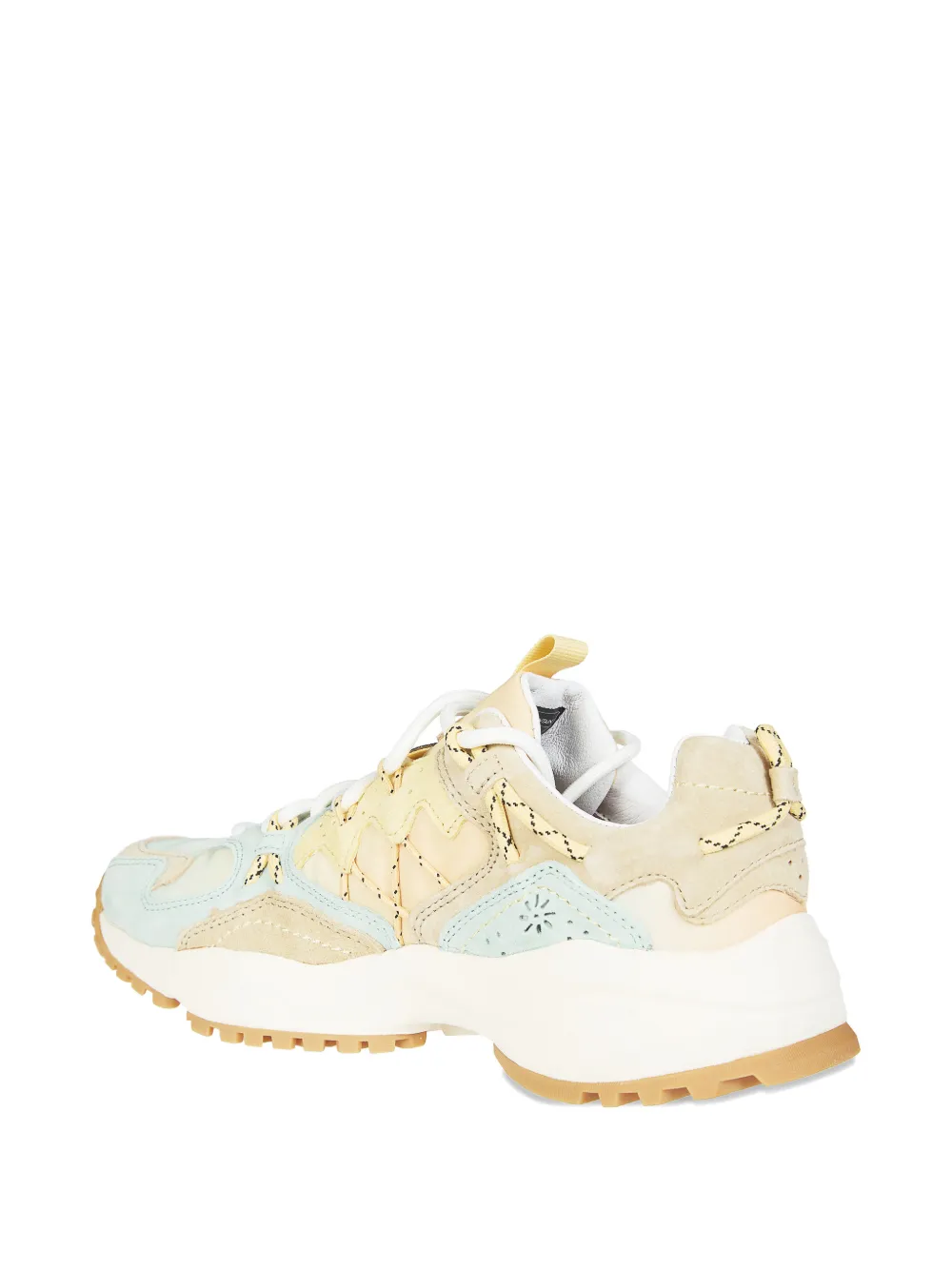 FLOWER MOUNTAIN Yamabushi panelled sneakers Beige