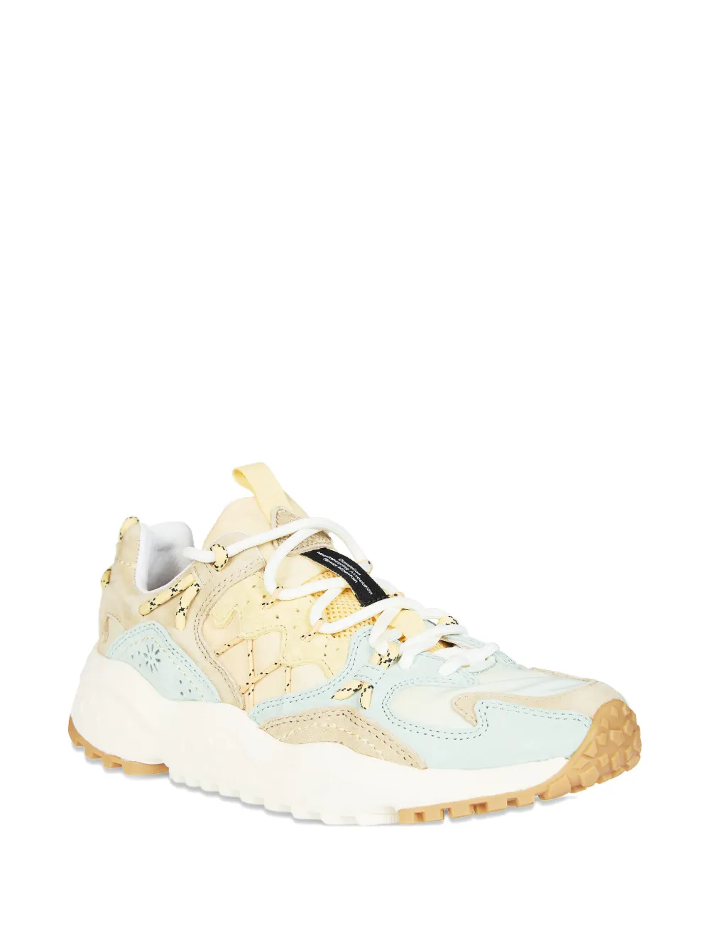 FLOWER MOUNTAIN Yamabushi panelled sneakers Beige