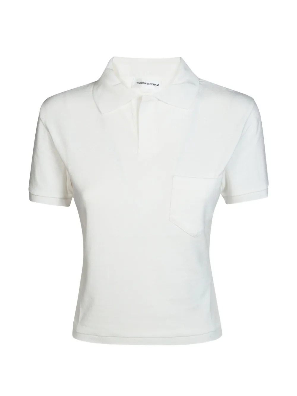 Victoria Beckham chest-pocket polo top - Weiß