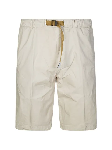 White Sand belted elasticated-waist shorts
