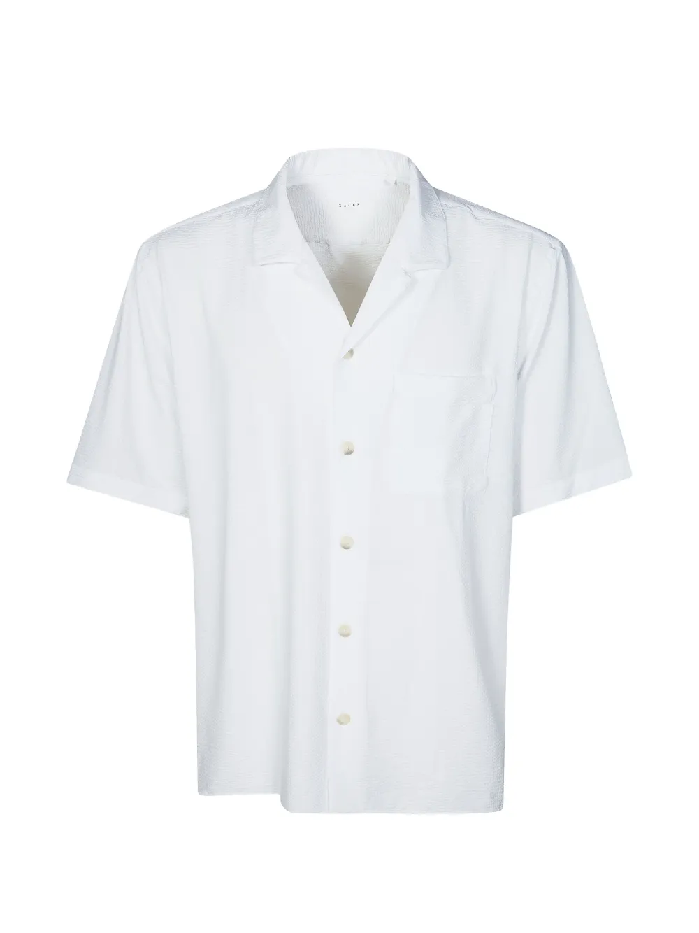 Xacus seersucker short-sleeve shirt - Bianco