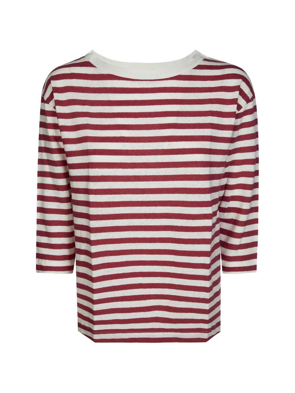 Majestic Filatures boat-neck striped T-shirt - Rosso