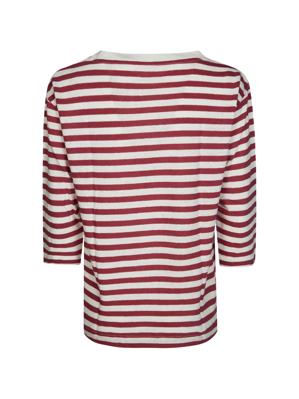 Majestic Filatures Gestreept T-shirt Rood