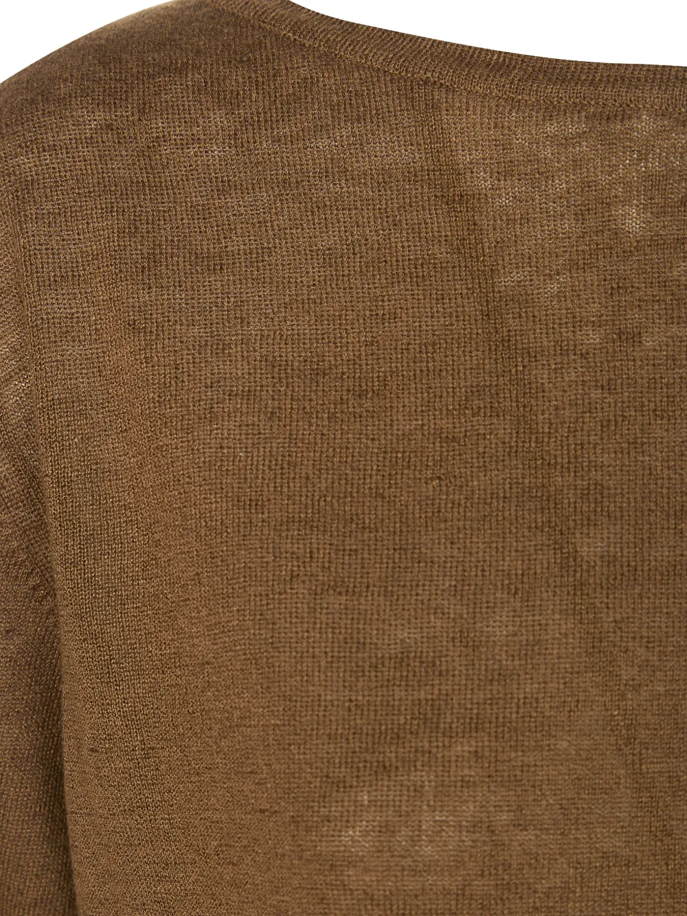  Alpha Studio Linen Neck Over Blouse - Brown 