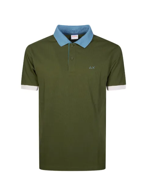 Sun68 colourblock polo shirt