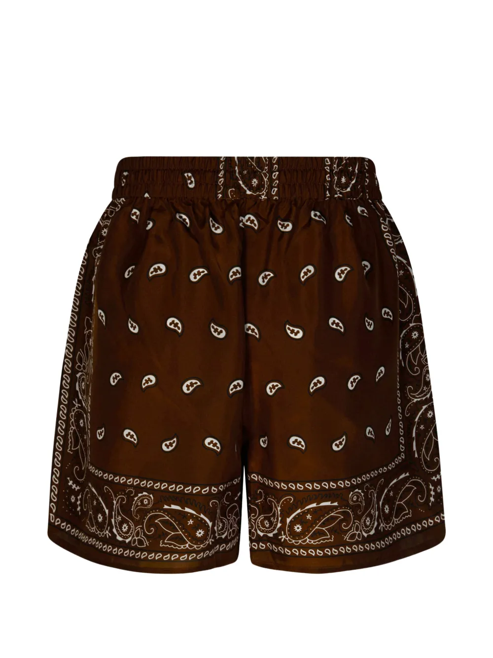  P.a.r.o.s.h. Paisley Print Drawstring Shorts - Brown 