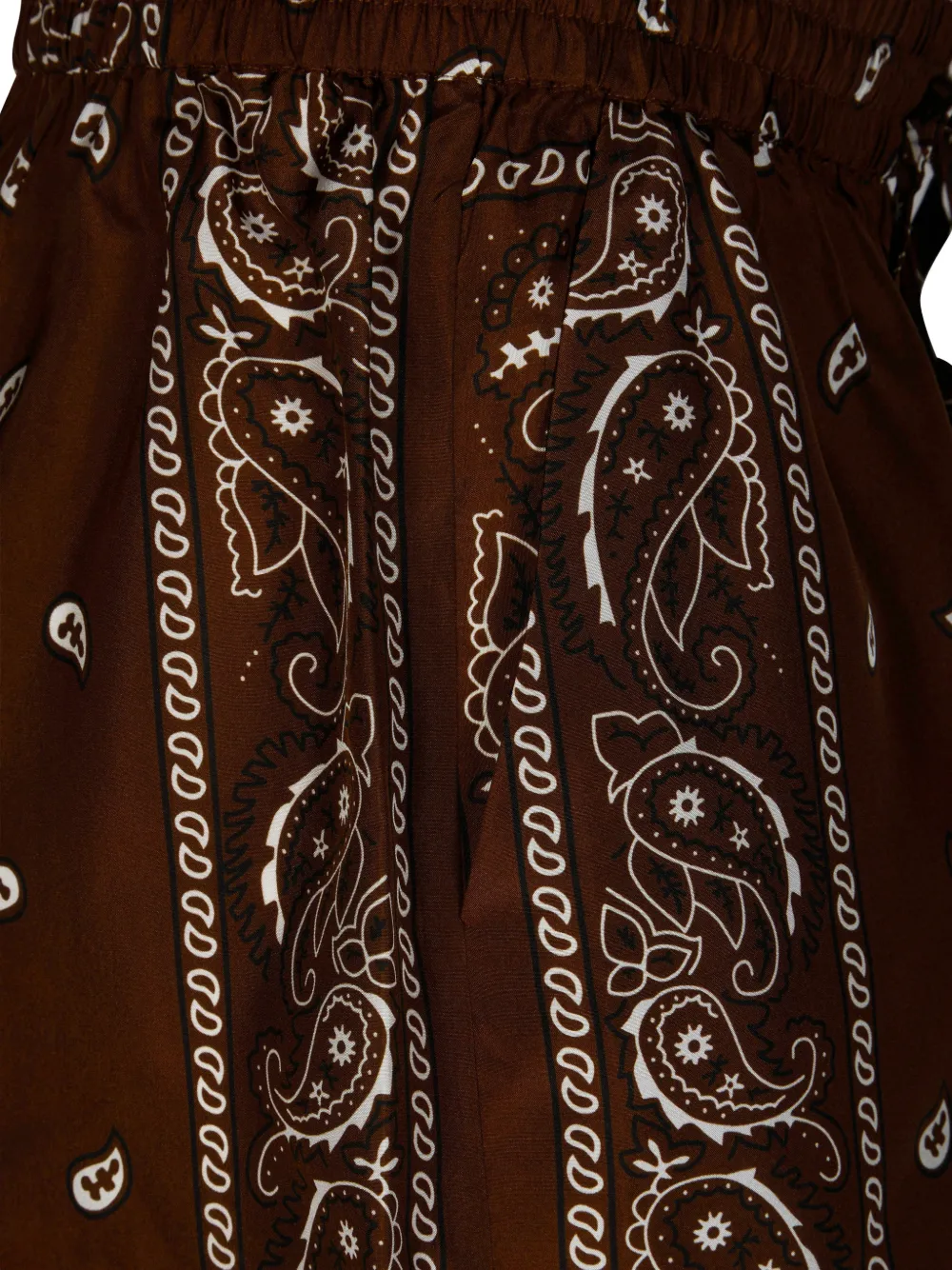  P.a.r.o.s.h. Paisley Print Drawstring Shorts - Brown 