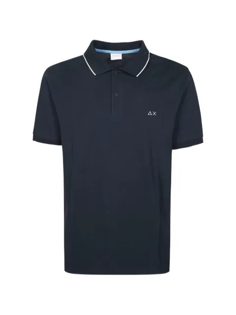 Sun68 contrast-trim polo shirt