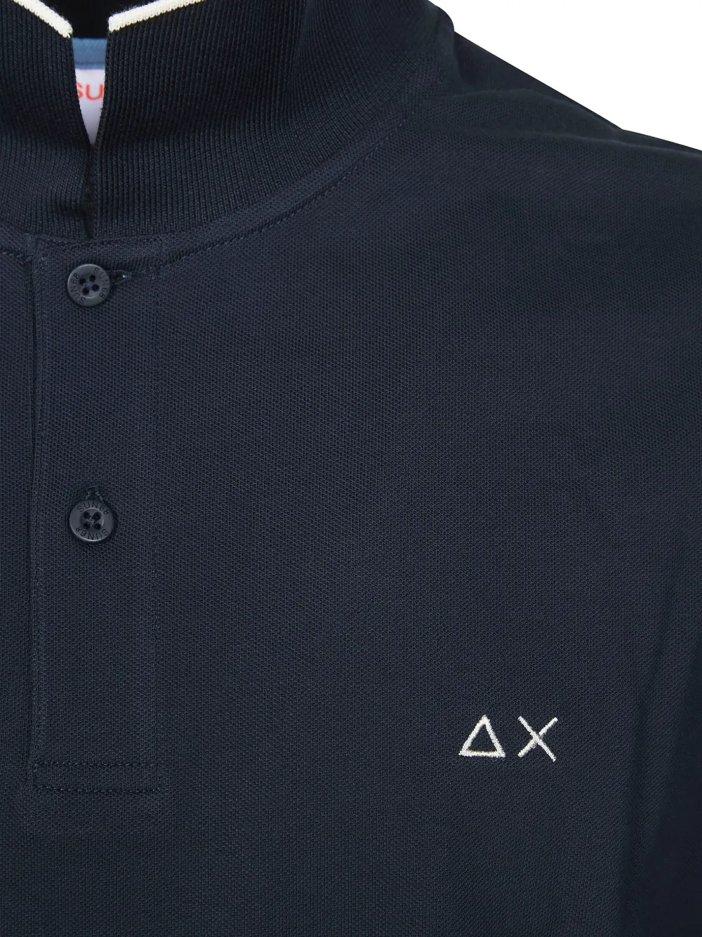 Sun68 Poloshirt met contrasterende afwerking Blauw