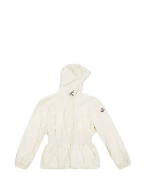 Moncler Enfant Liriope hooded smocked-waist jacket